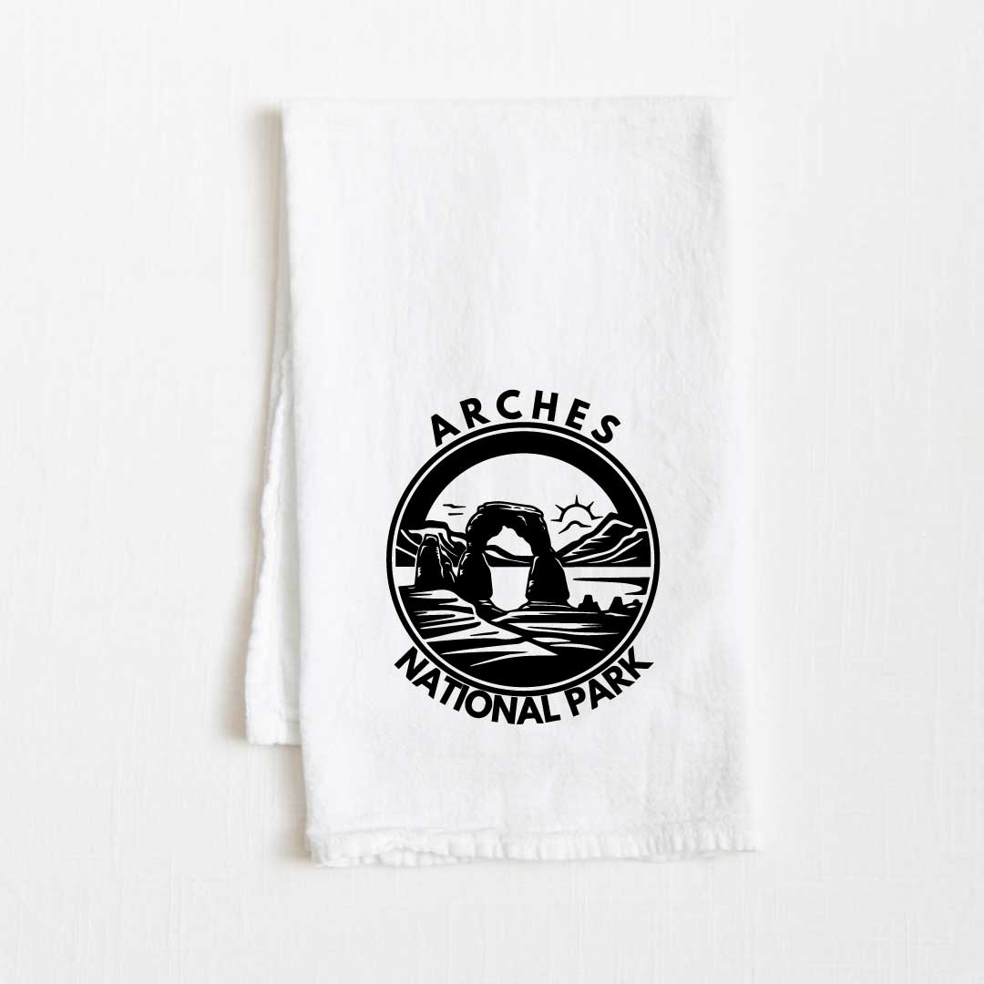 Arches National Park Flour Sack Kitchen Towel - 36” x 32”