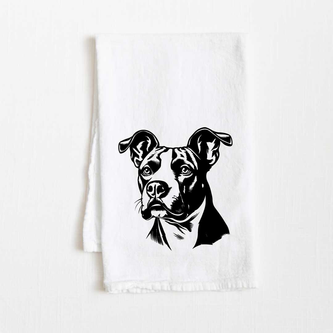 American Pitbull Dog Flour Sack Kitchen Towel - 36" x 32"