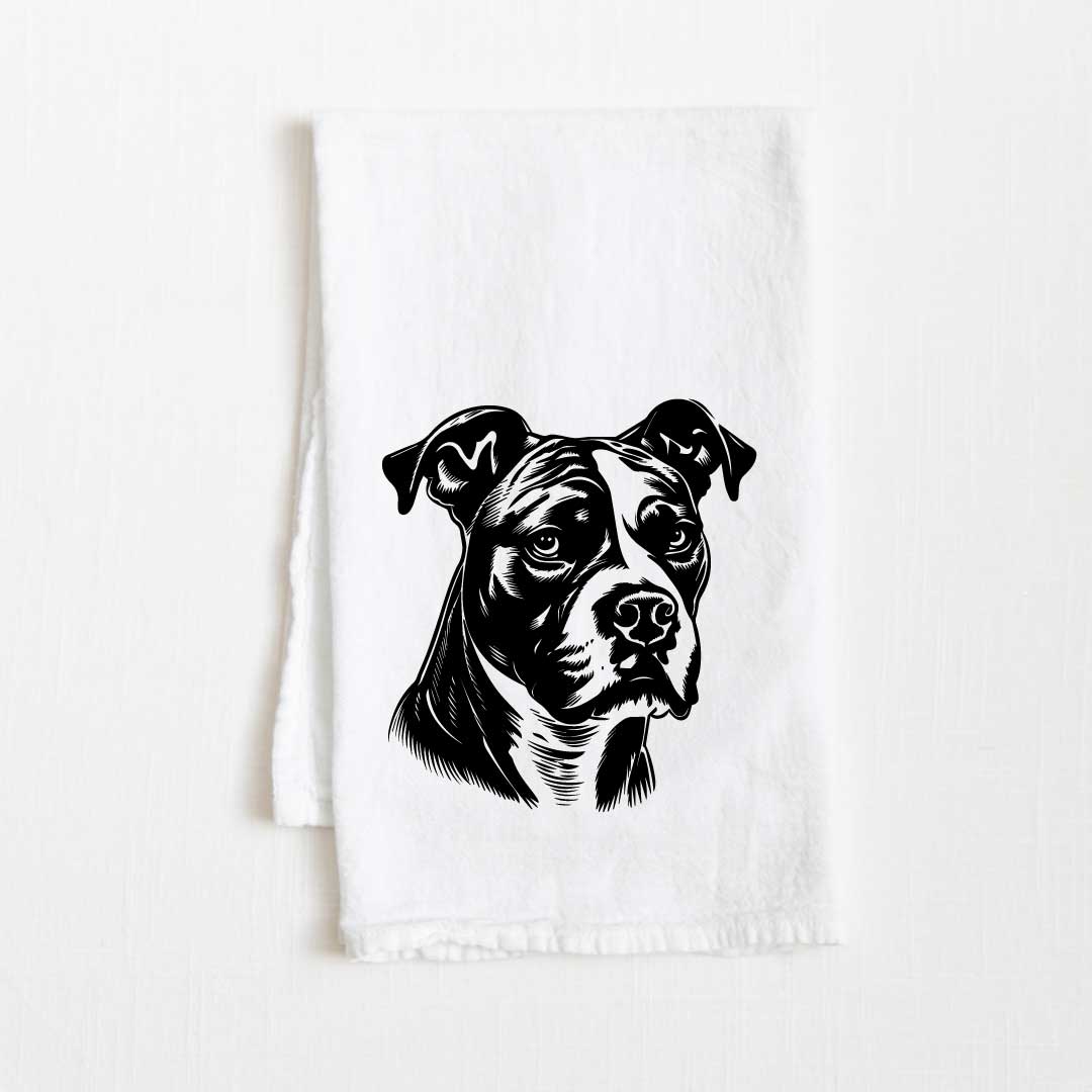 American Staffordshire Terrier Dog Flour Sack Kitchen Towel - 36" x 32"