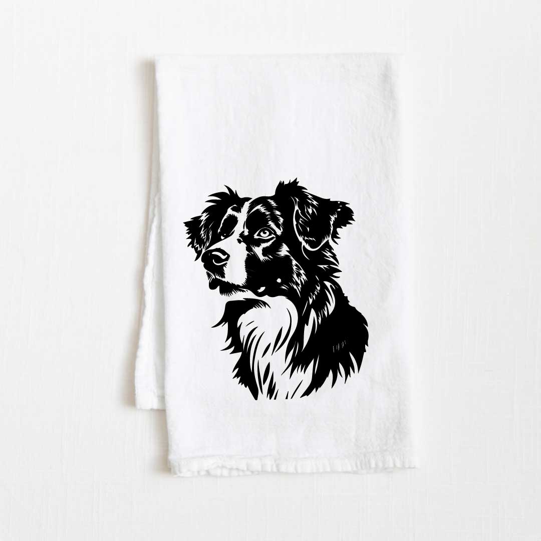 Australian Shepherd Dog Flour Sack Kitchen Towel - 36" x 32"