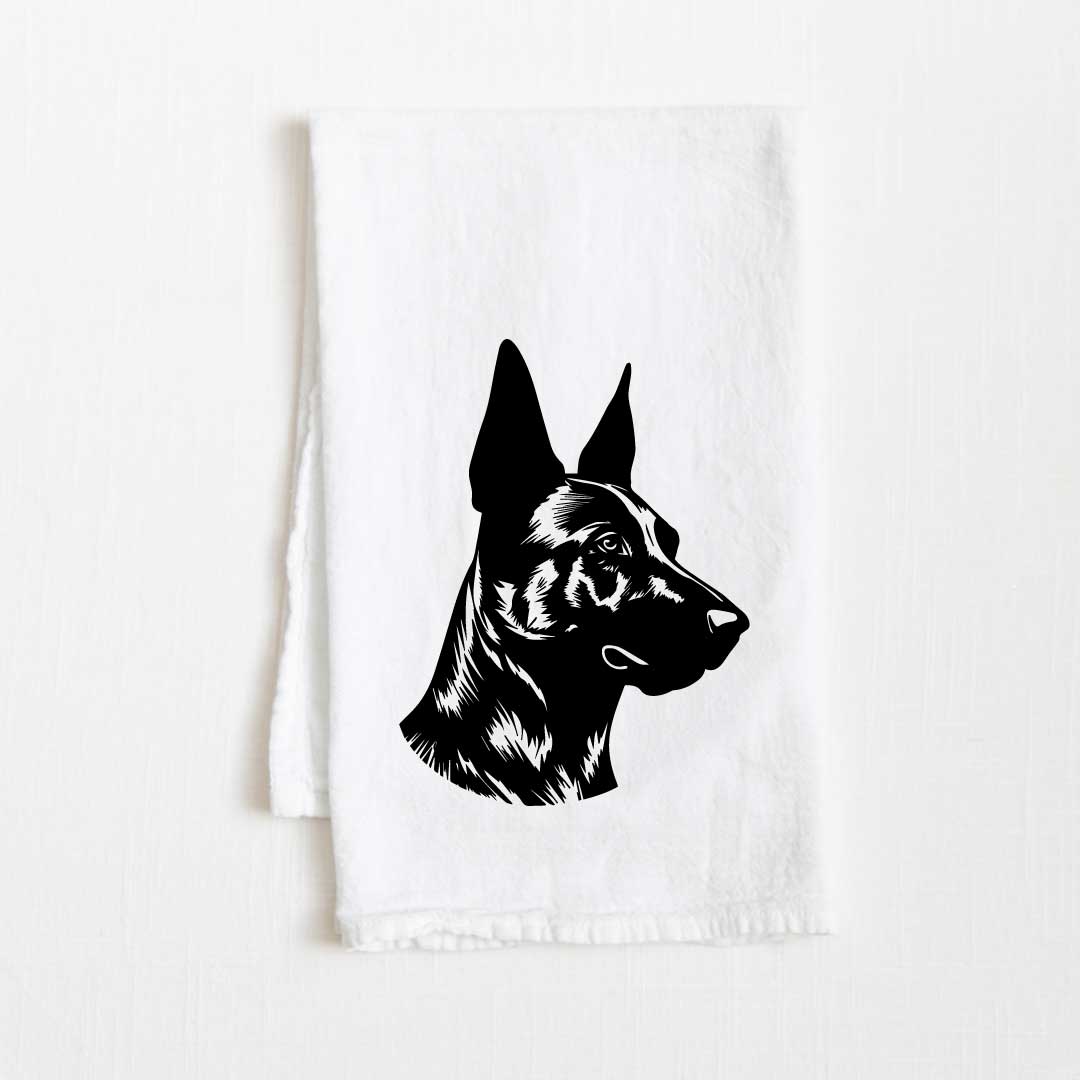 Belgian Malanois Dog Flour Sack Kitchen Towel - 36" x 32"