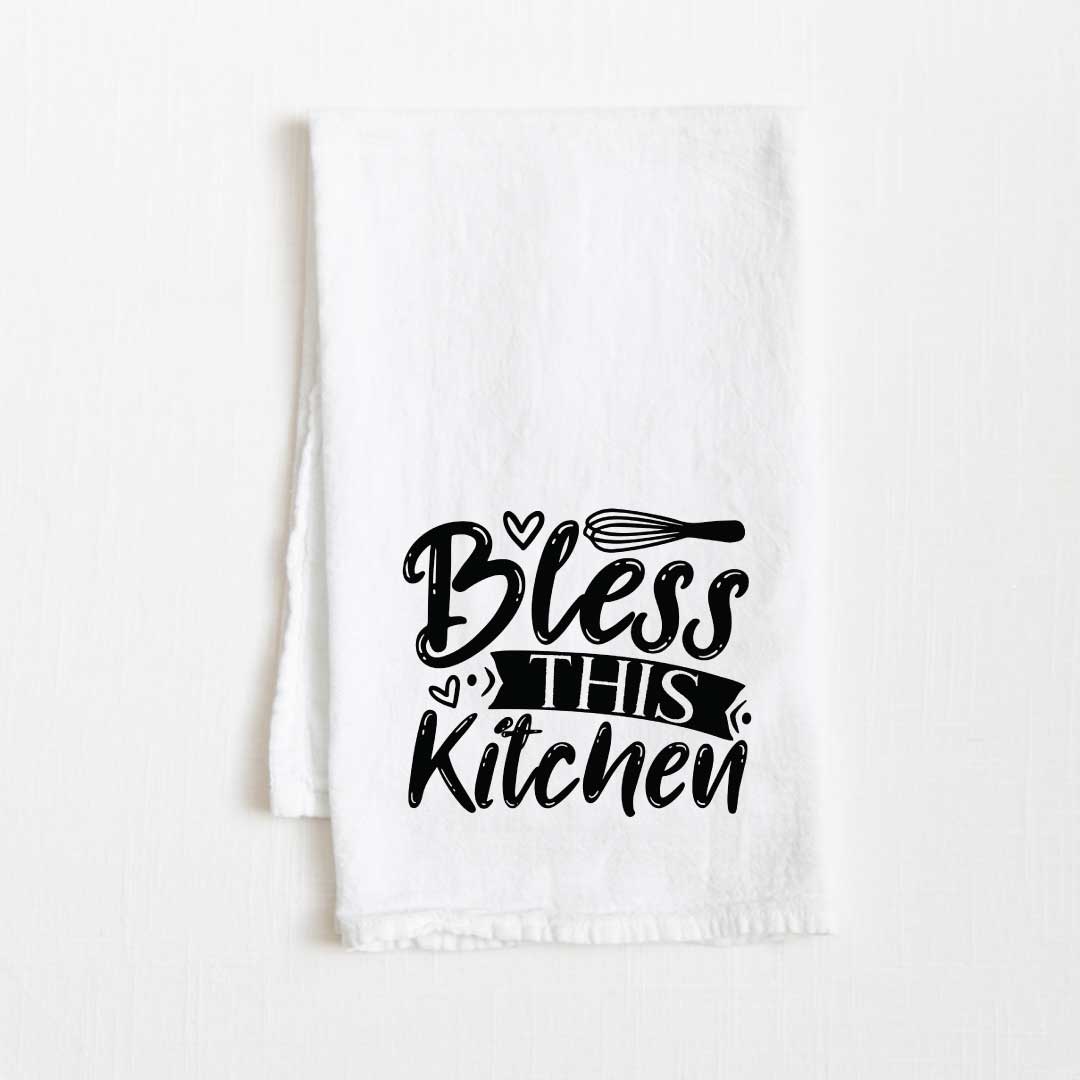 Bless This Kitchen Flour Sack Kitchen Towel - 36" x 32"