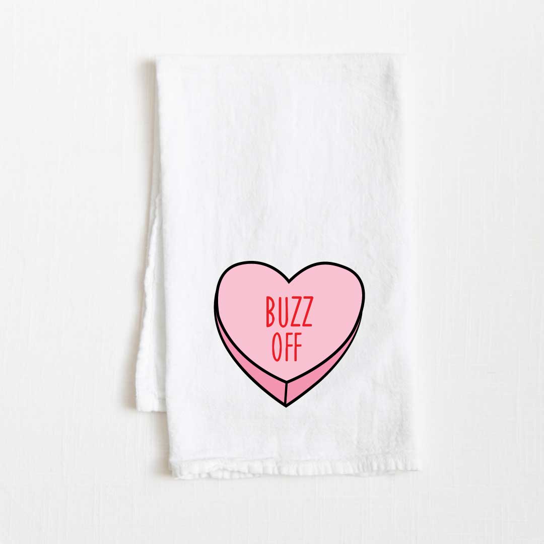 Buzz Off Sweetheart Flour Sack Kitchen Towel - 36” x 32”