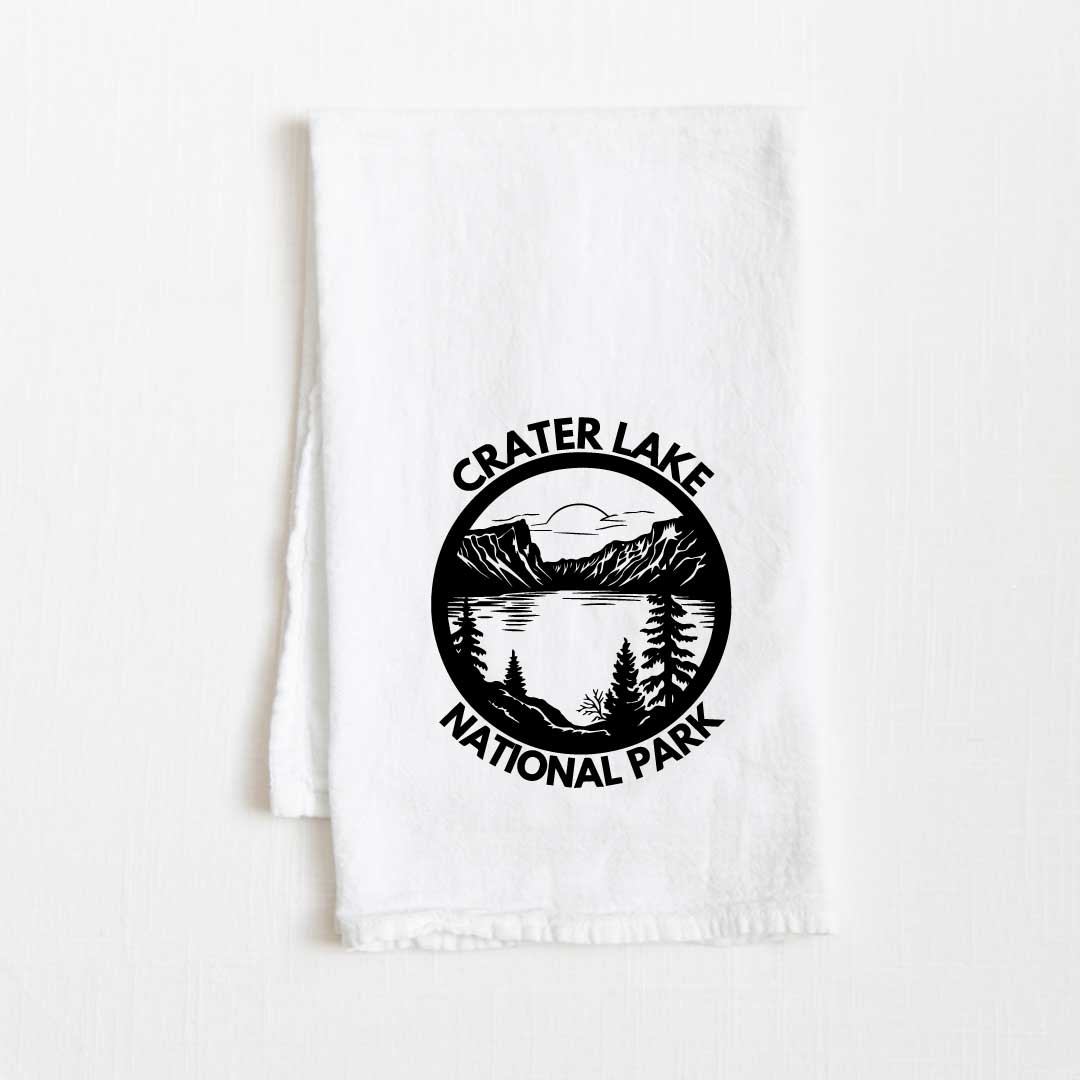 Crater Lake National Park Flour Sack Kitchen Towel - 36” x 32”