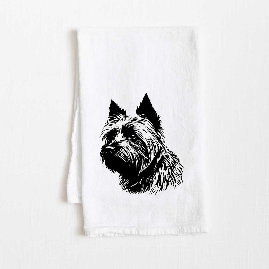 Cairn Terrier Dog Flour Sack Kitchen Towel - 36" x 32"