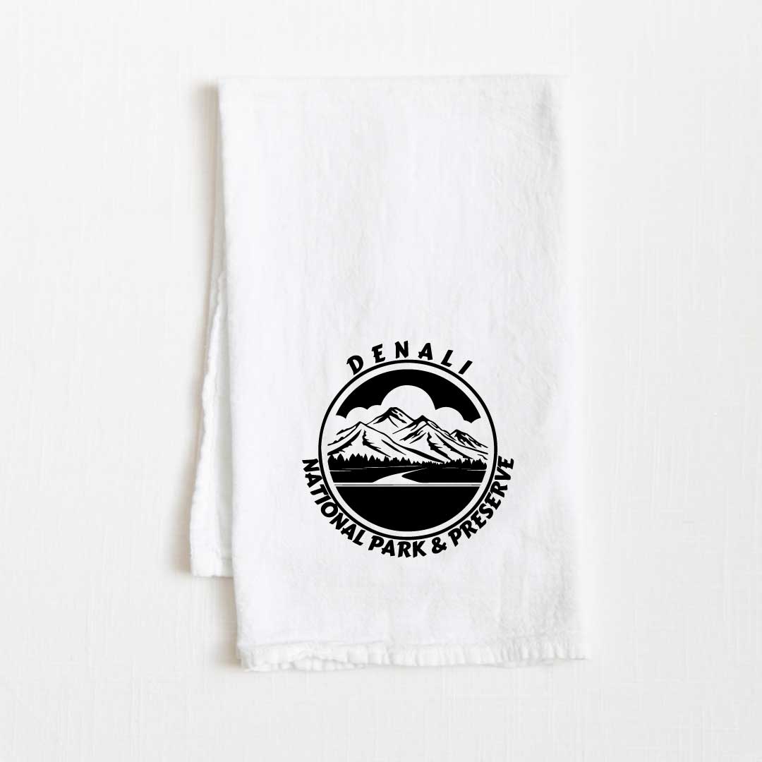 Denali National Park Flour Sack Kitchen Towel - 36” x 32”