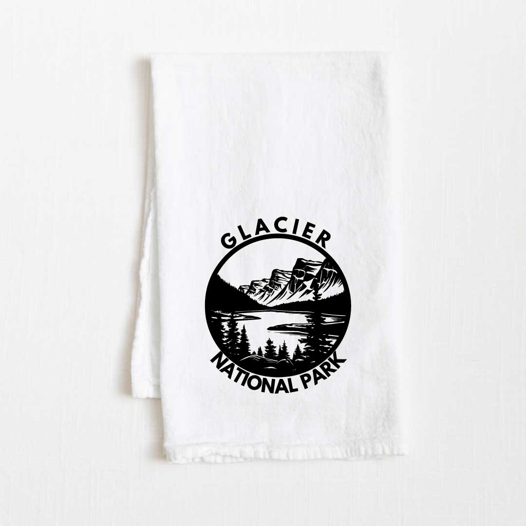 Glacier National Park Flour Sack Kitchen Towel - 36” x 32”