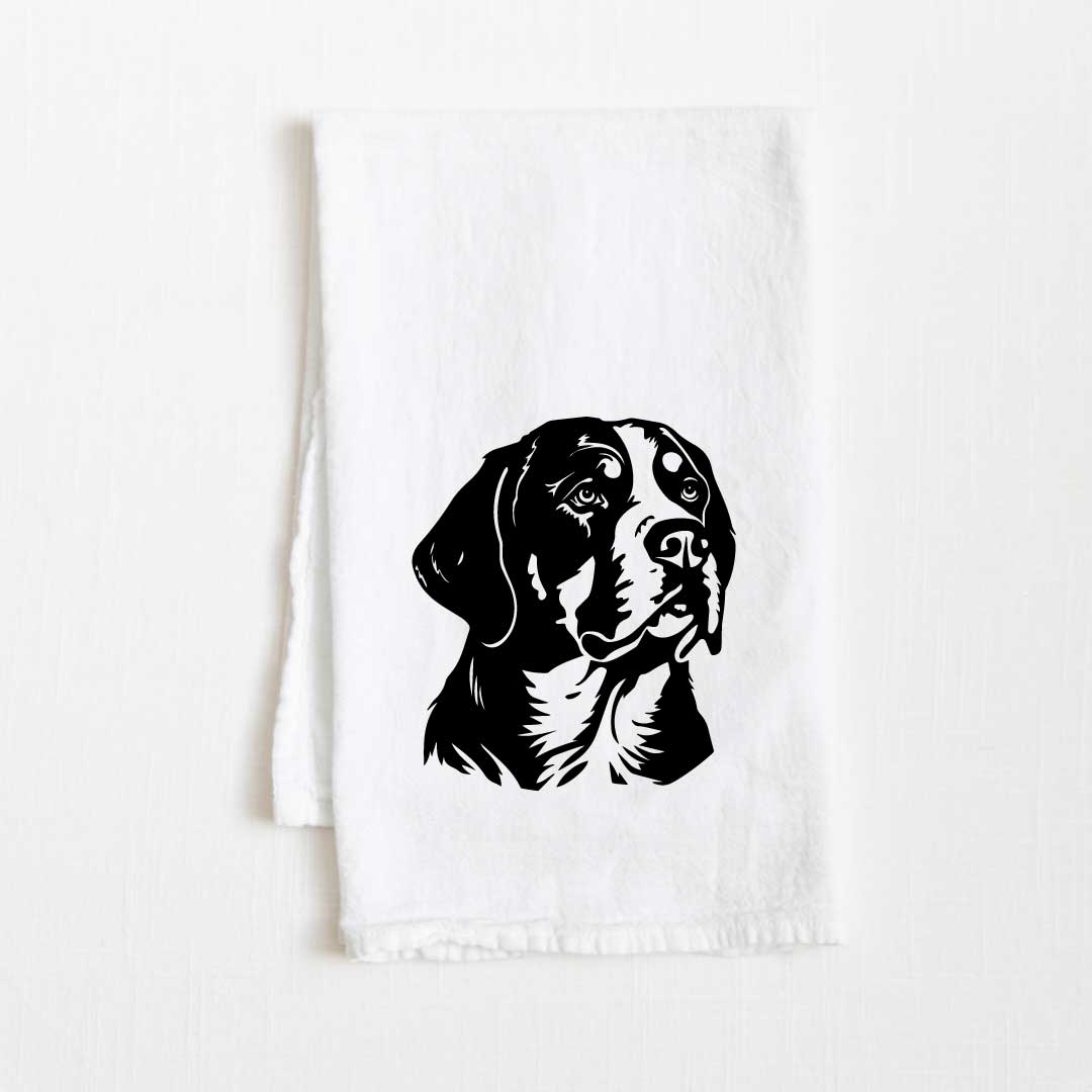 Greater Swiss Mountain Dog Dog Flour Sack Kitchen Towel - 36" x 32"