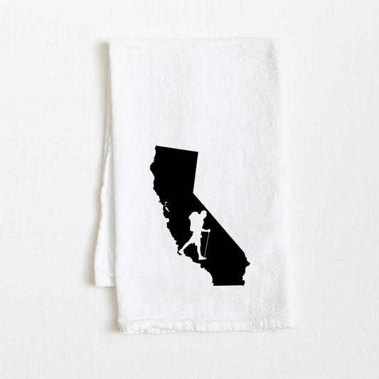 California Hiking State Flour Sack Kitchen Towel - 36” x 32”