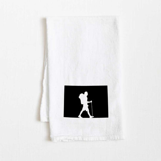 Colorado Hiking State Flour Sack Kitchen Towel - 36” x 32”