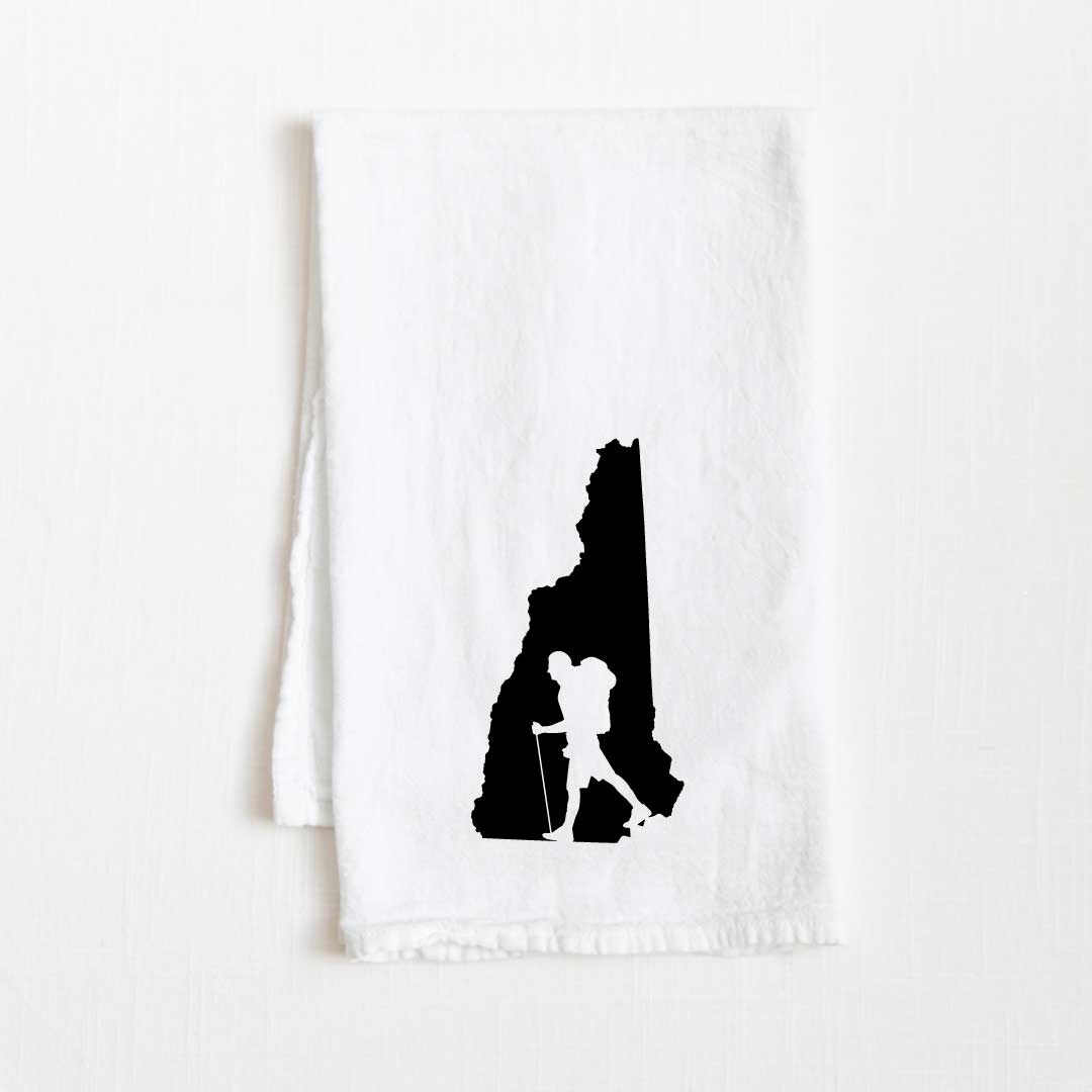 New Hampshire Hiking State Flour Sack Kitchen Towel - 36” x 32”