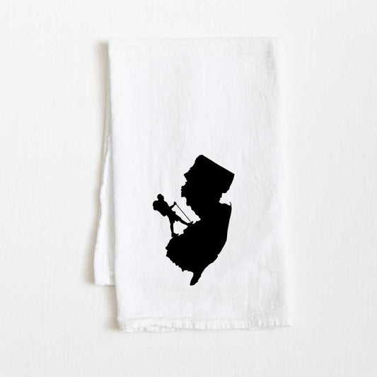 New Jersey Hiking State Flour Sack Kitchen Towel - 36” x 32”