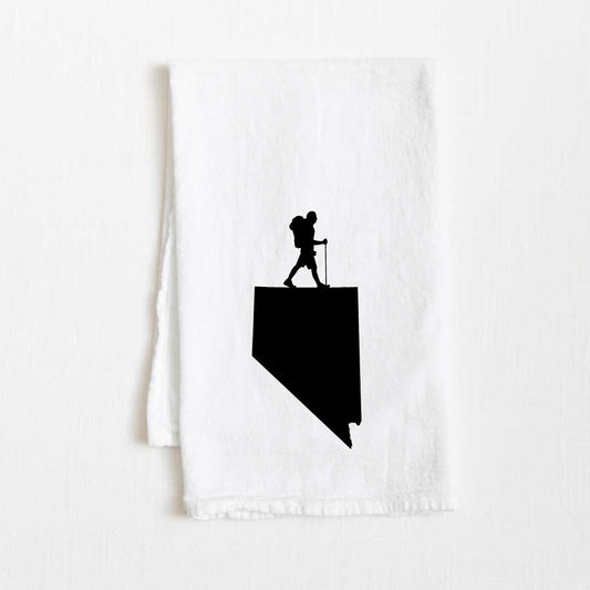 Nevada Hiking State Flour Sack Kitchen Towel - 36” x 32”
