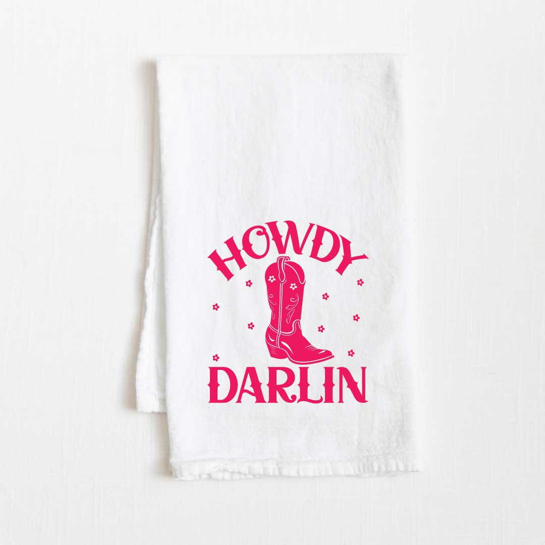 Howdy Darlin Flour Sack Kitchen Towel - 36” x 32”