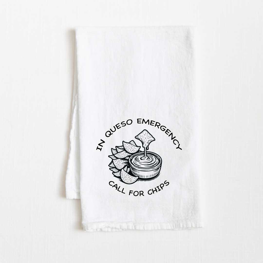 In Queso Emergency Flour Sack Kitchen Towel - 36" x 32"