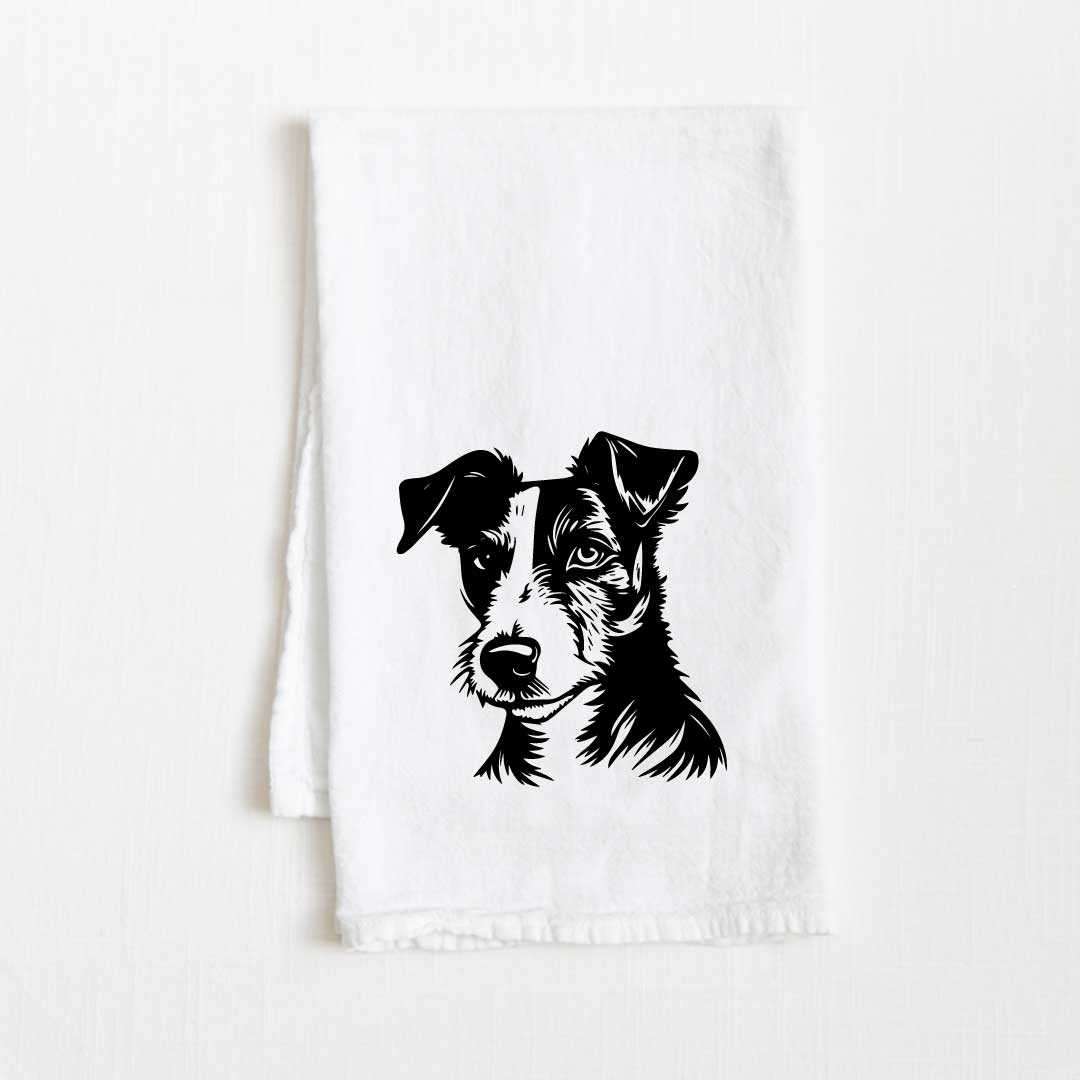 Jack Russel Terrier Dog Flour Sack Kitchen Towel - 36" x 32"