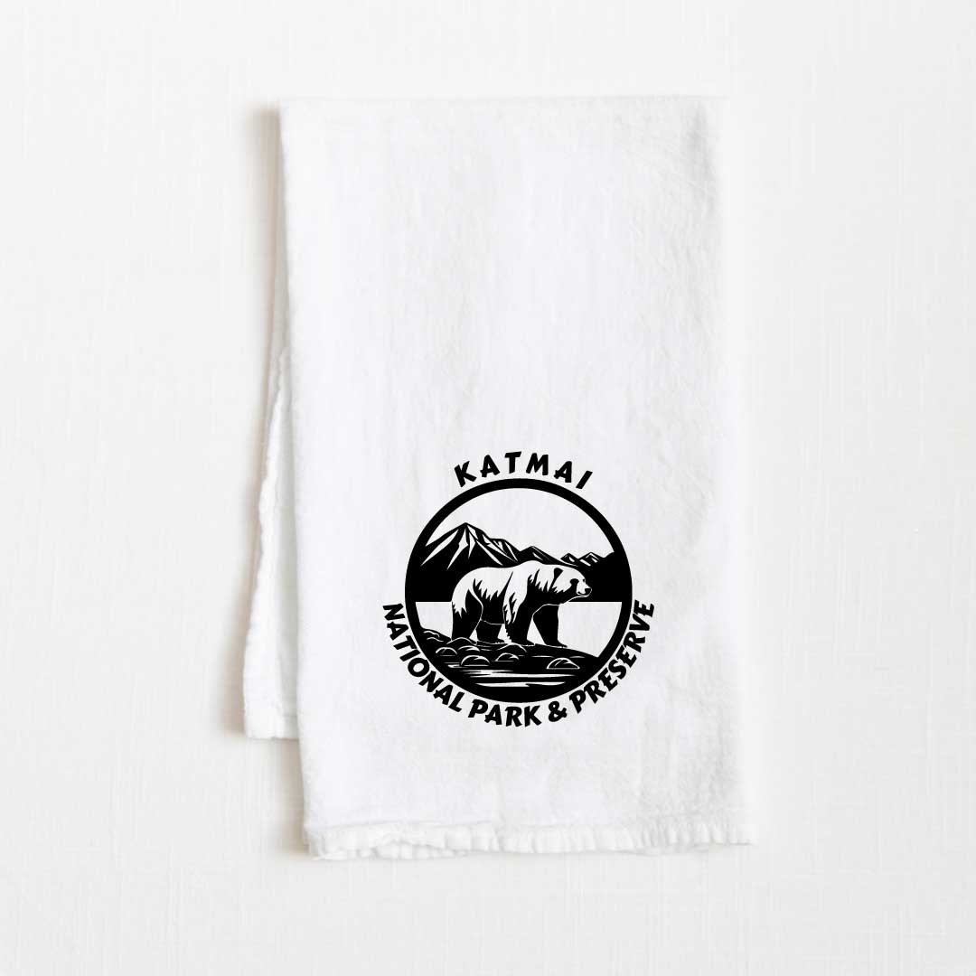 Katmai National Park Flour Sack Kitchen Towel - 36” x 32”