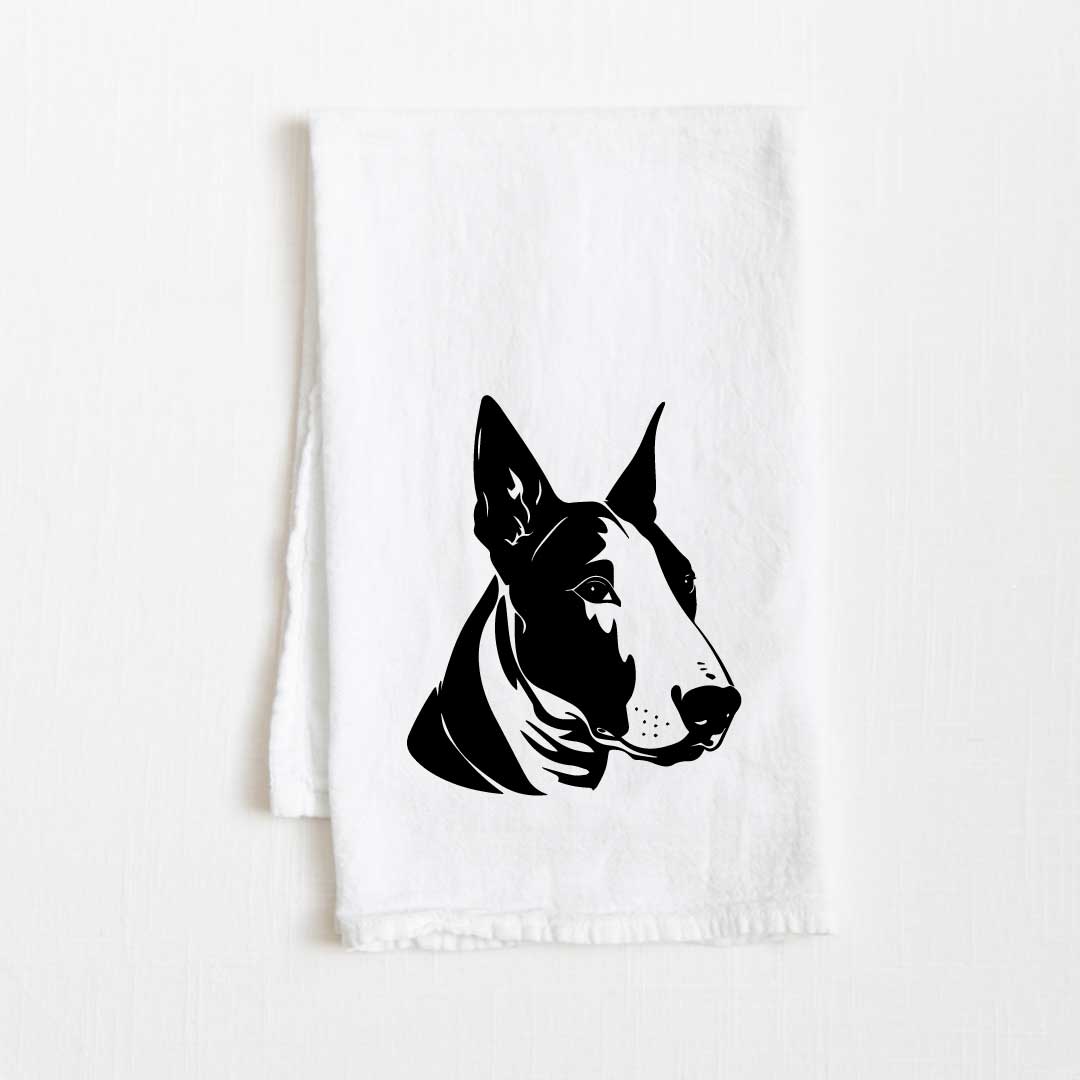 Miniature Bull Terrier Dog Flour Sack Kitchen Towel - 36" x 32"