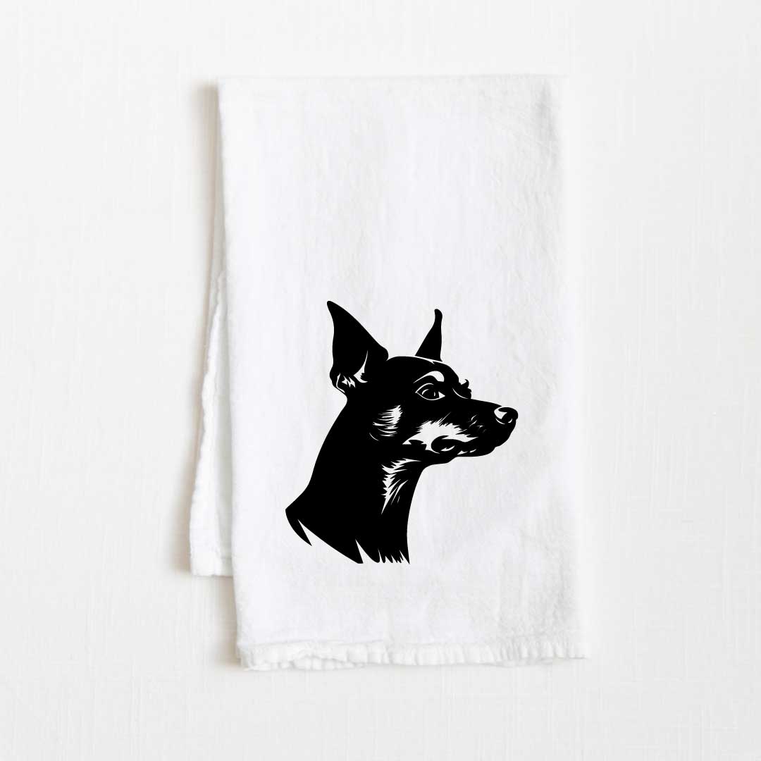 Miniature Pinscher Dog Flour Sack Kitchen Towel - 36" x 32"