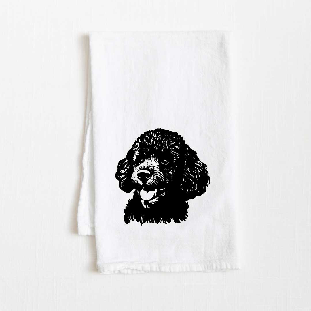 Miniature Poodle Dog Flour Sack Kitchen Towel - 36" x 32"