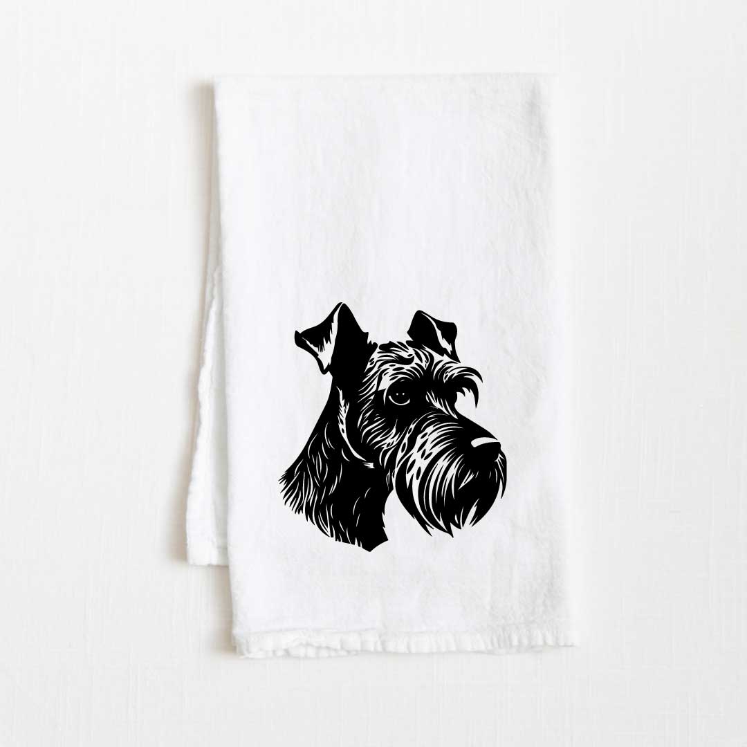 Miniature Schnauzer Dog Flour Sack Kitchen Towel - 36" x 32"