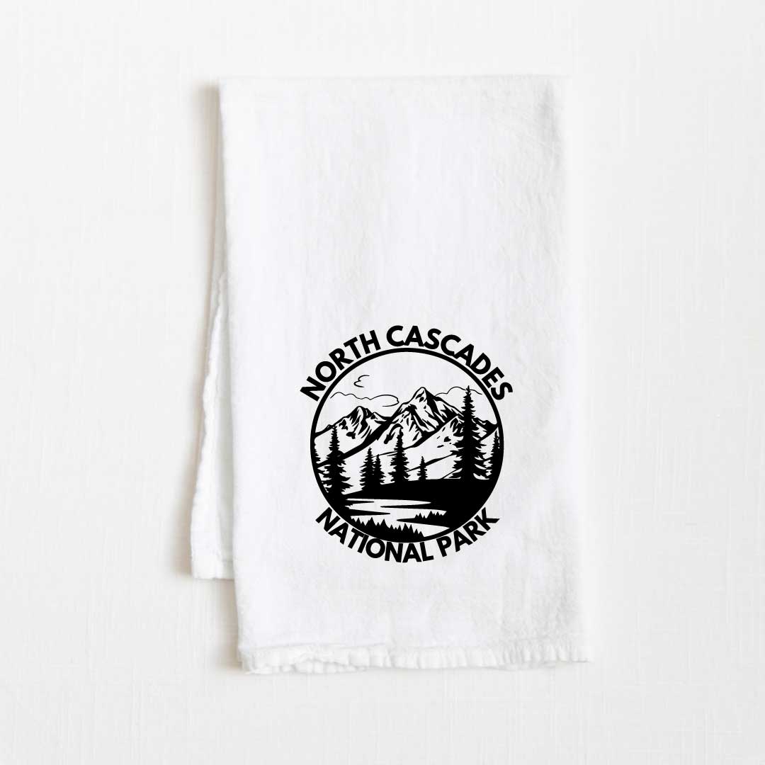 North Cascades National Park Flour Sack Kitchen Towel - 36” x 32”