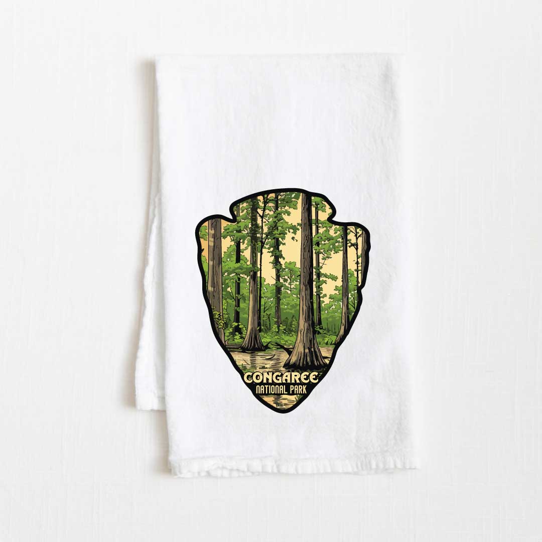 Congaree National Park Vintage Illustrated Flour Sack Kitchen Towel - 36” x 32”