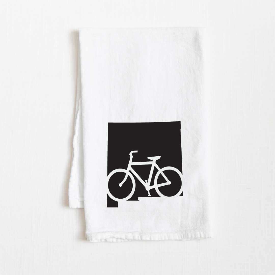 New Mexico Bike State Flour Sack Kitchen Towel - 36” x 32”