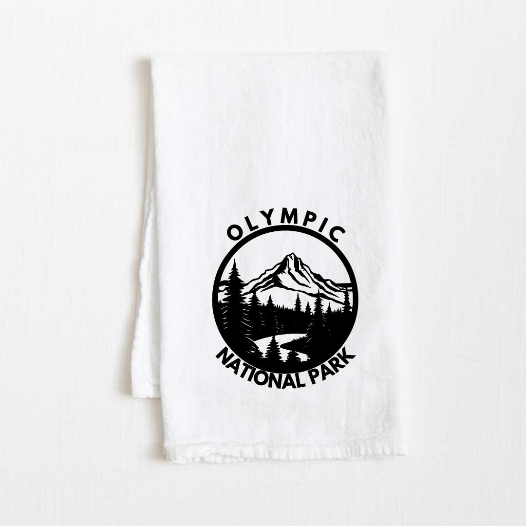 Olympic National Park Flour Sack Kitchen Towel - 36” x 32”