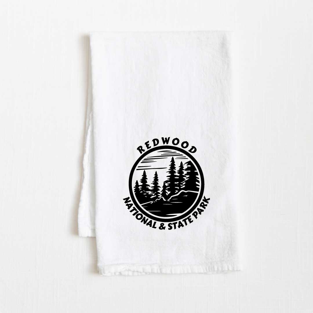 Redwood National Park Flour Sack Kitchen Towel - 36” x 32”