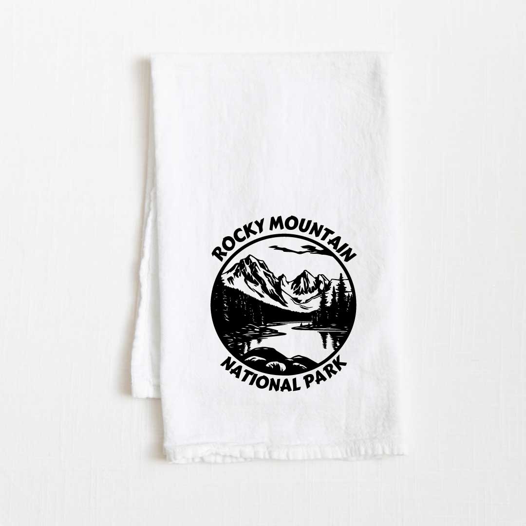 Rocky Mountain National Park Flour Sack Kitchen Towel - 36” x 32”