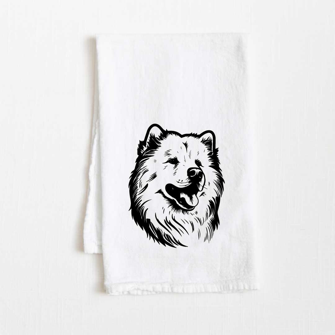 Samoyed Dog Flour Sack Kitchen Towel - 36" x 32"