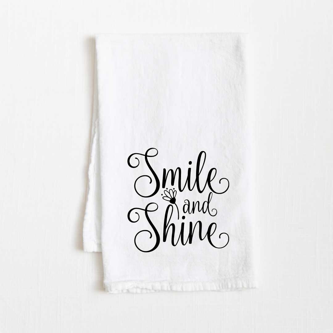 Smile And Shine Flour Sack Kitchen Towel - 36” x 32”