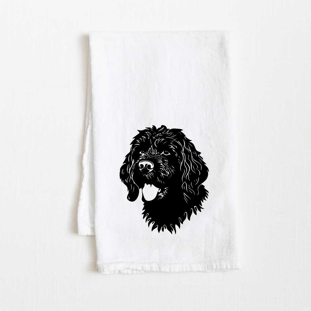 Spanish Water Dog Flour Sack Kitchen Towel - 36" x 32"