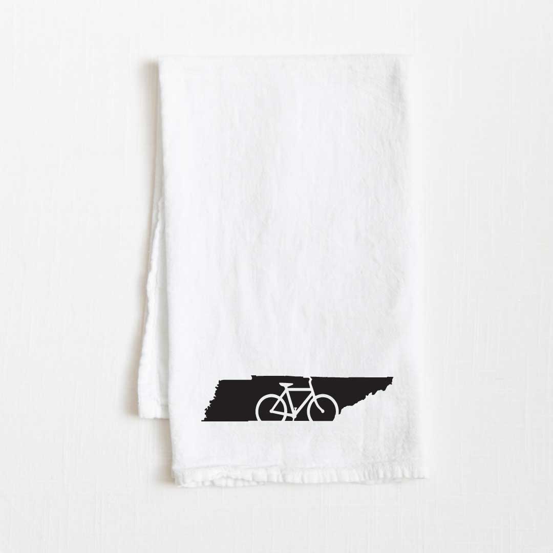 Tennessee Bike State Flour Sack Kitchen Towel - 36” x 32”