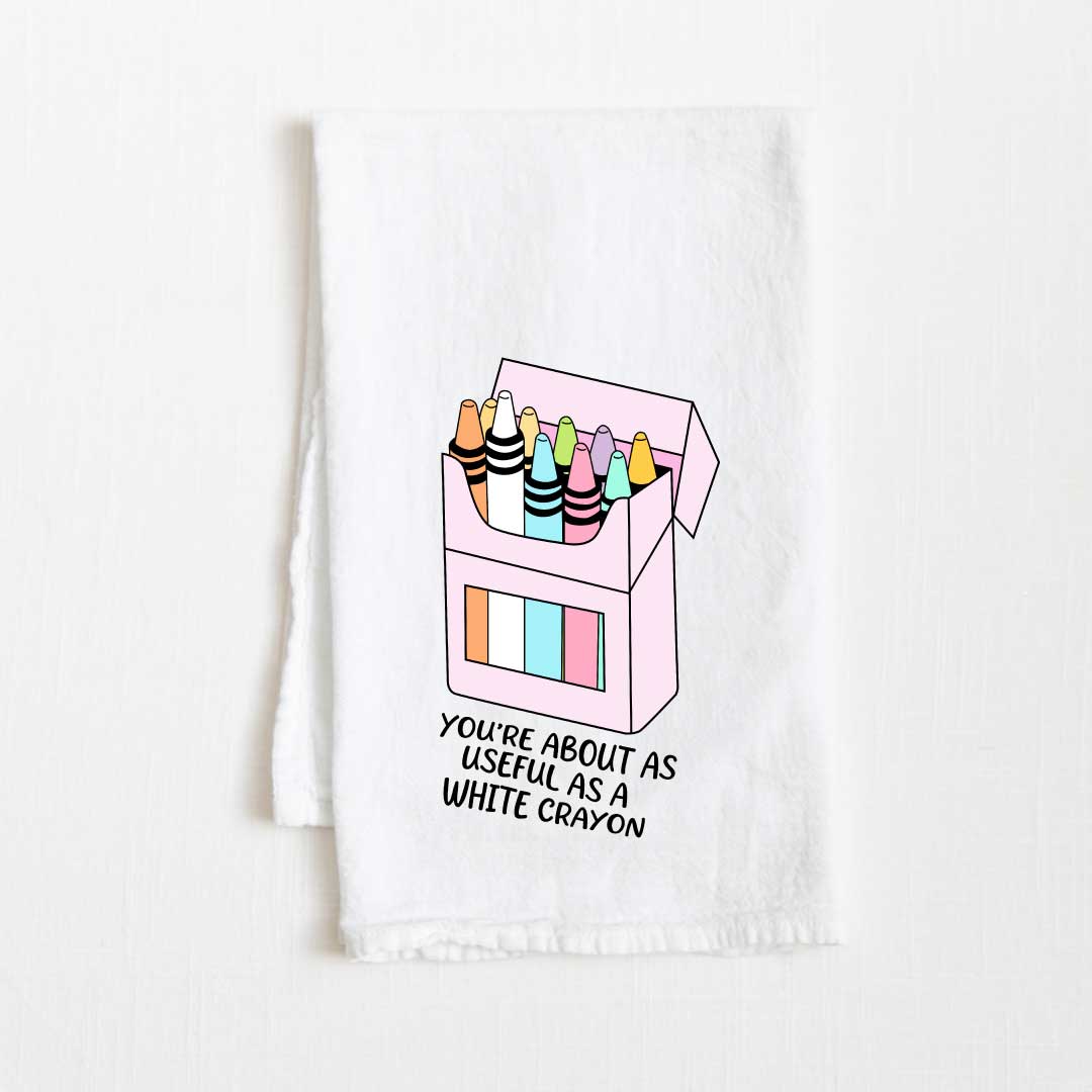 Useful As A White Crayon Flour Sack Kitchen Towel - 36” X 32”