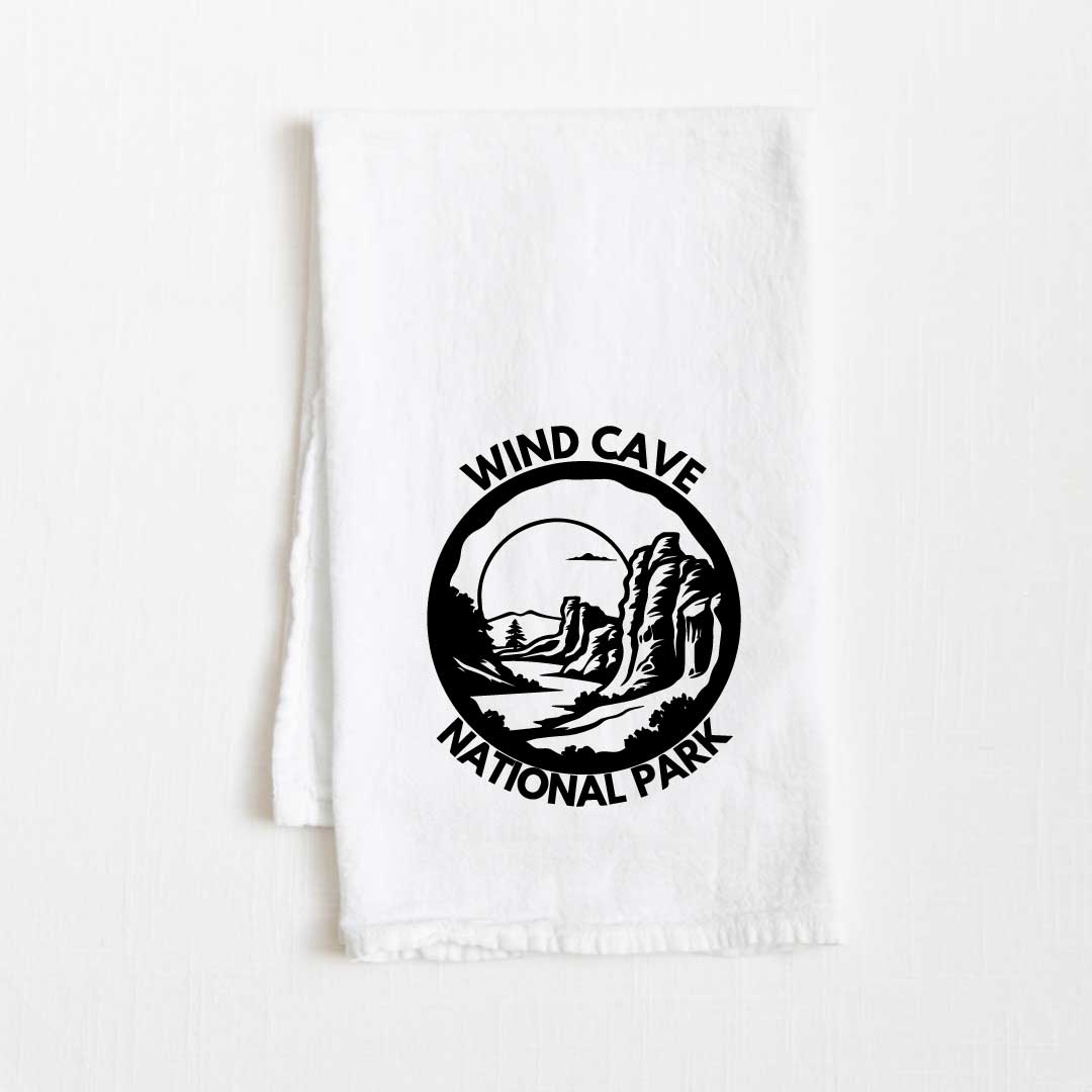 Wind Cave National Park Flour Sack Kitchen Towel - 36” x 32”