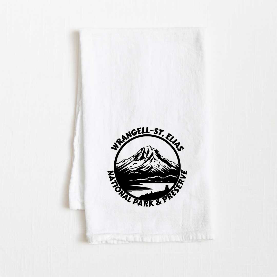 Wrangell St Elias National Park Flour Sack Kitchen Towel - 36” x 32”