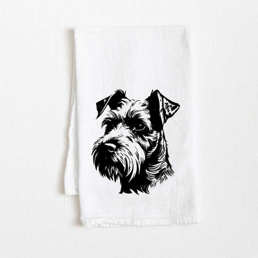 Airdale Terrier Dog Flour Sack Kitchen Towel - 36" x 32"