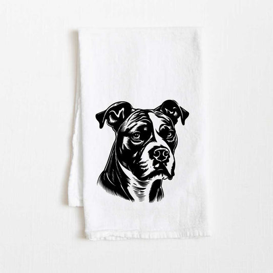 American Staffordshire Terrier Dog Flour Sack Kitchen Towel - 36" x 32"