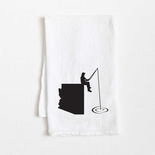 Arkansas Fishing State Flour Sack Kitchen Towel - 36” x 32”