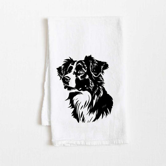 Australian Shepherd Dog Flour Sack Kitchen Towel - 36" x 32"