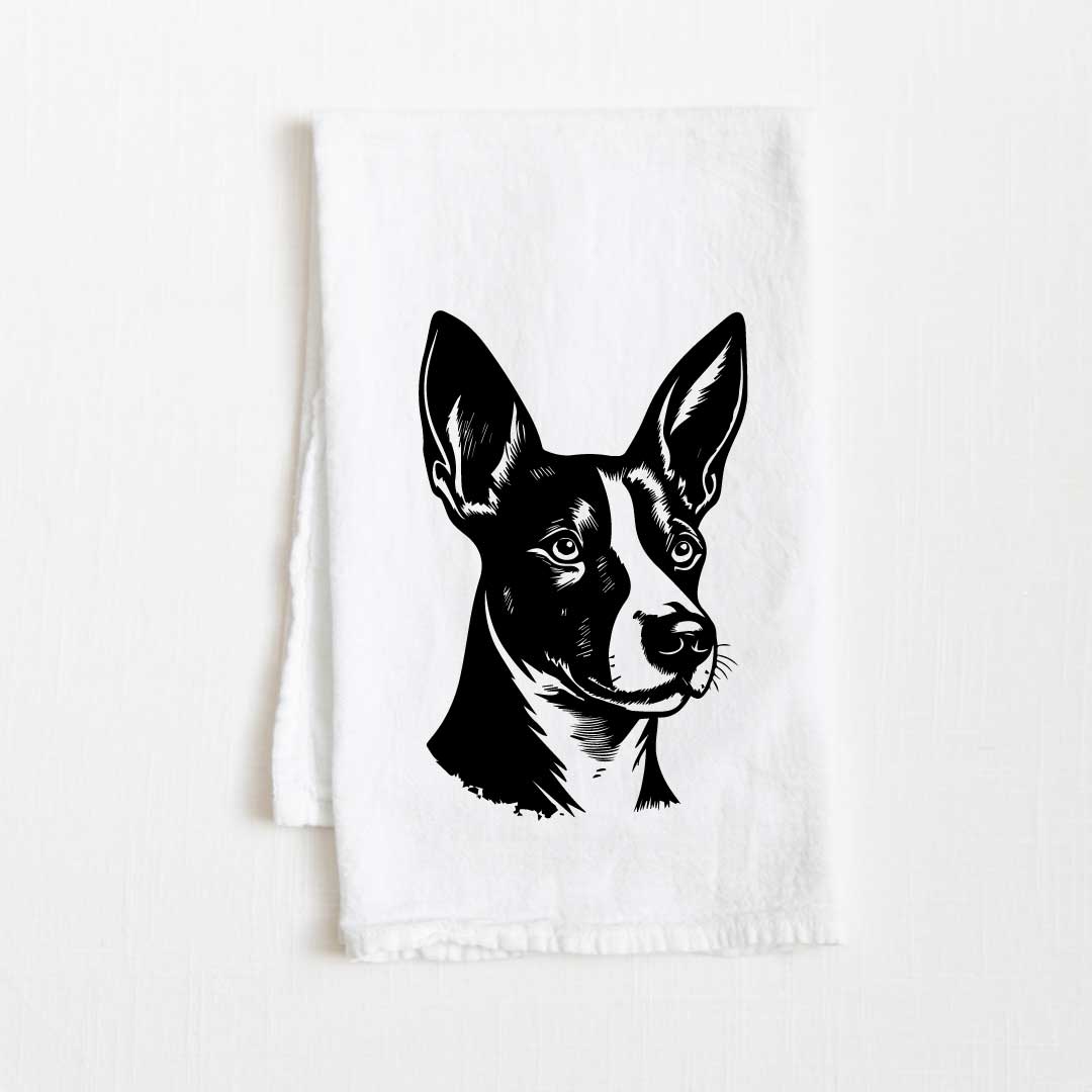 Basenji Dog Flour Sack Kitchen Towel - 36" x 32"