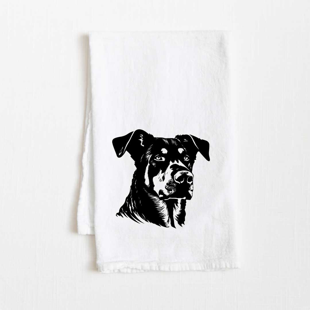 Beauceron Dog Flour Sack Kitchen Towel - 36" x 32"