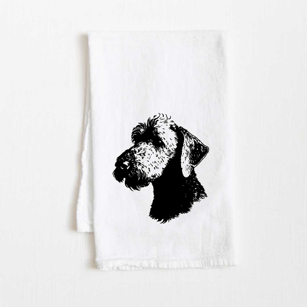 Bedlington Terrier Dog Flour Sack Kitchen Towel - 36" x 32"