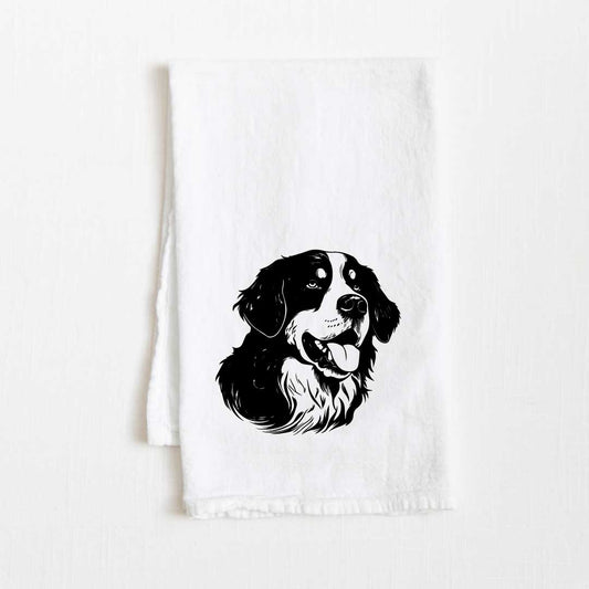 Bernese Mountain Dog Flour Sack Kitchen Towel - 36" x 32"