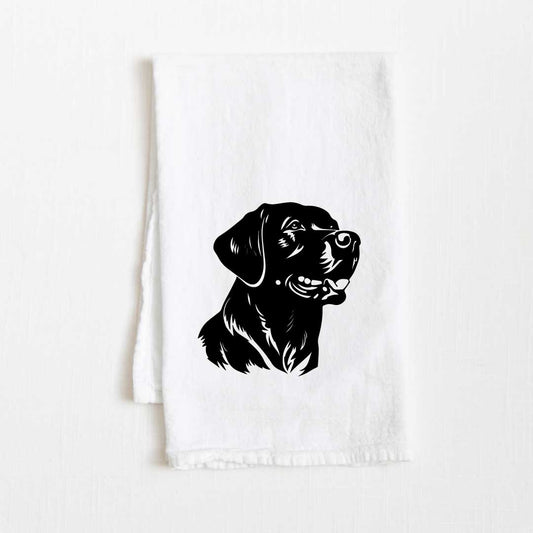 Black Labrador Retriever Dog Flour Sack Kitchen Towel - 36" x 32"