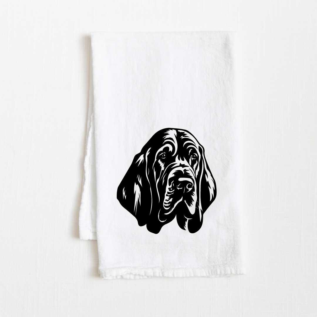Bloodhound Dog Flour Sack Kitchen Towel - 36" x 32"