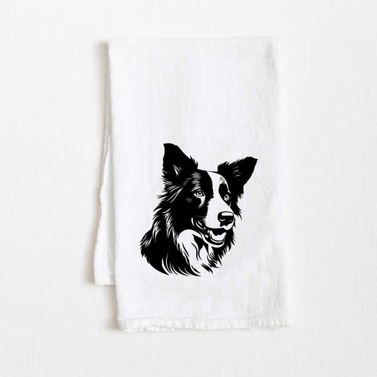 Border Collie Dog Flour Sack Kitchen Towel - 36" x 32"