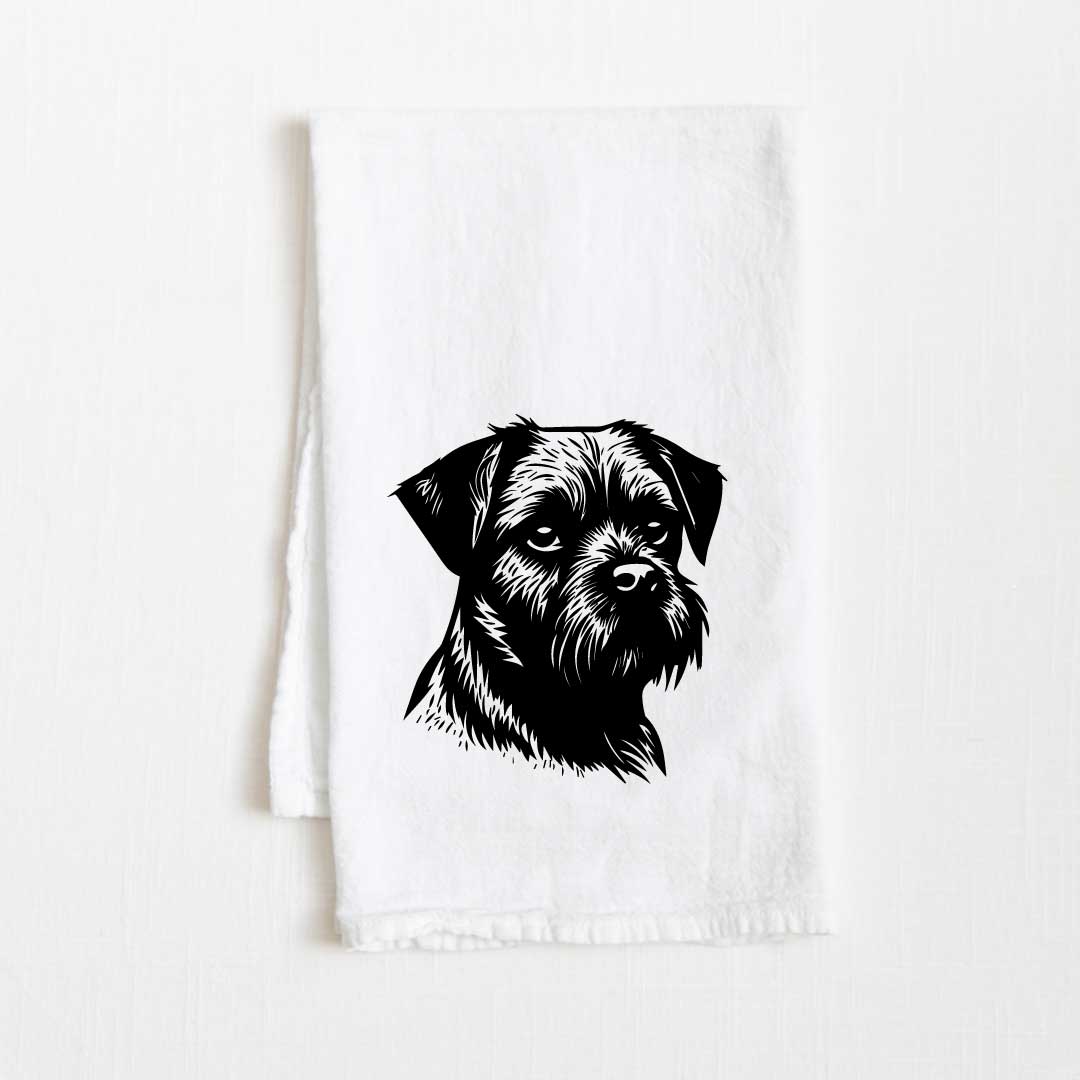 Border Terrier Dog Flour Sack Kitchen Towel - 36" x 32"